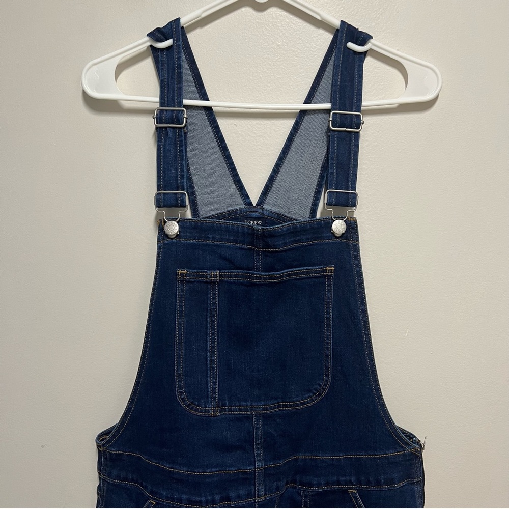 J Crew Factory Skinny Jean Overalls Woman's Size Large New - Picture 4 of 12